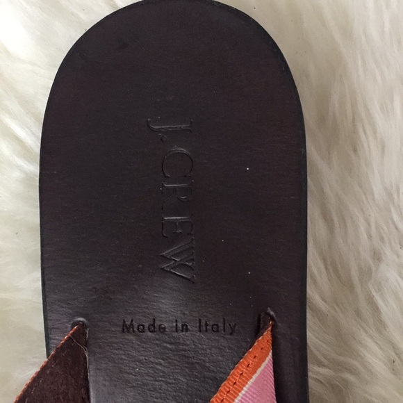 J. Crew leather and grosgrain flip flops - Picture 3 of 3